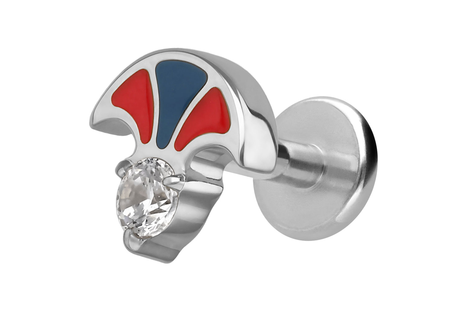 Titan Labret Piercing mit Innengewinde FÄCHER